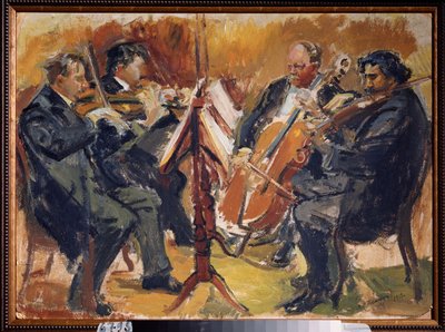 Das tschechische Quartett des Komponisten Sergei Taneyev, 1912 von Michail Fyodorovich Shemyakin